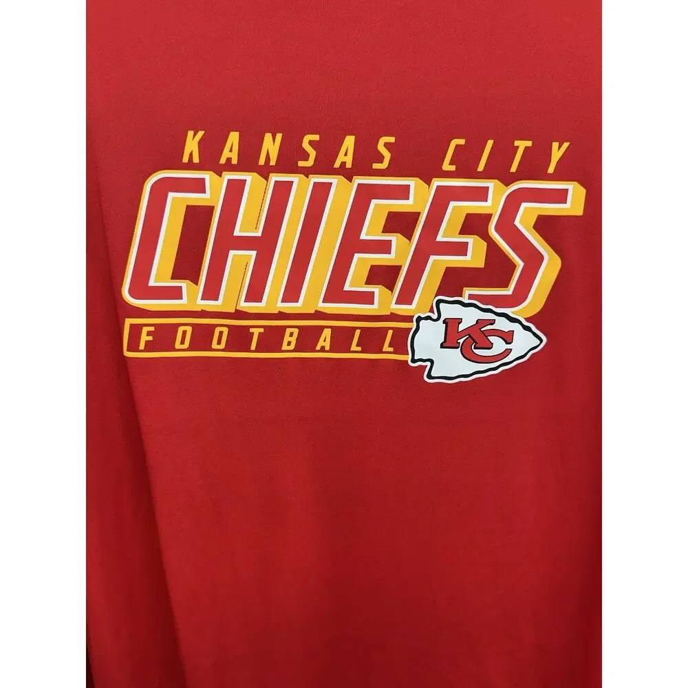 KANSAS CITY CHIEFS MENS XLARGE ATHLETIC SHIRT RED GOLD NFL NWT - Picture 8 of 8